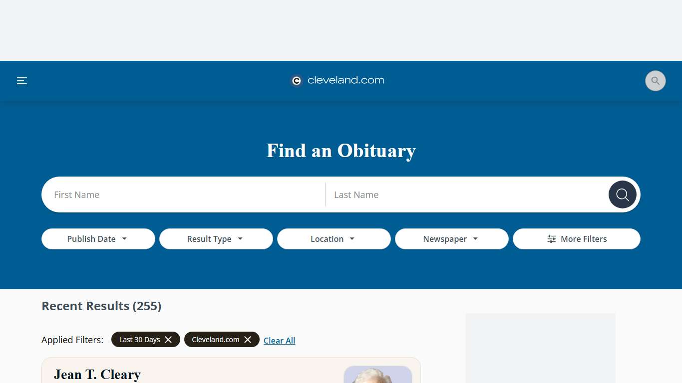 Search for Obituaries - Cleveland.com - Legacy.com
